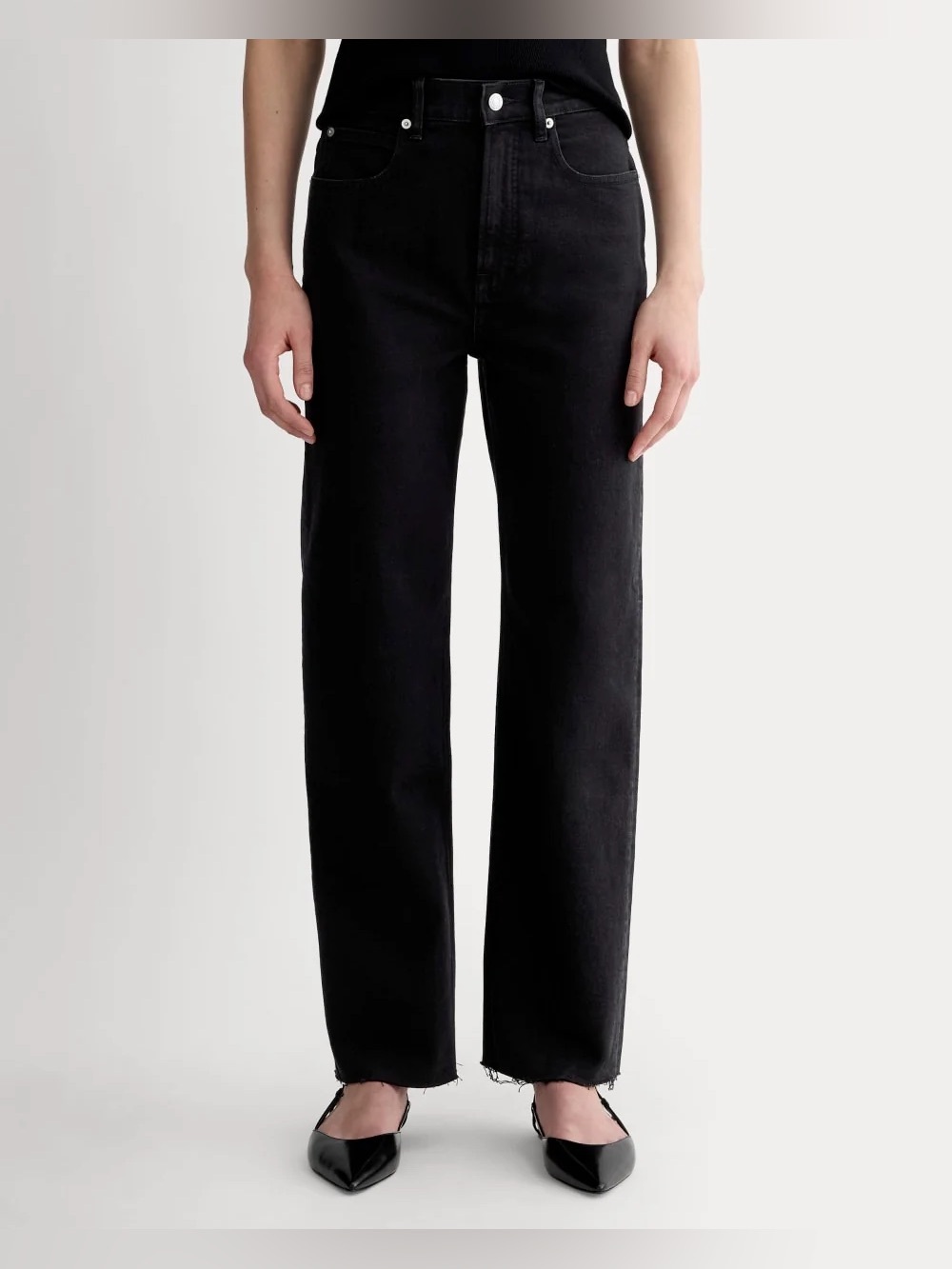 Everlane the way high Jean in black coal organic cotton